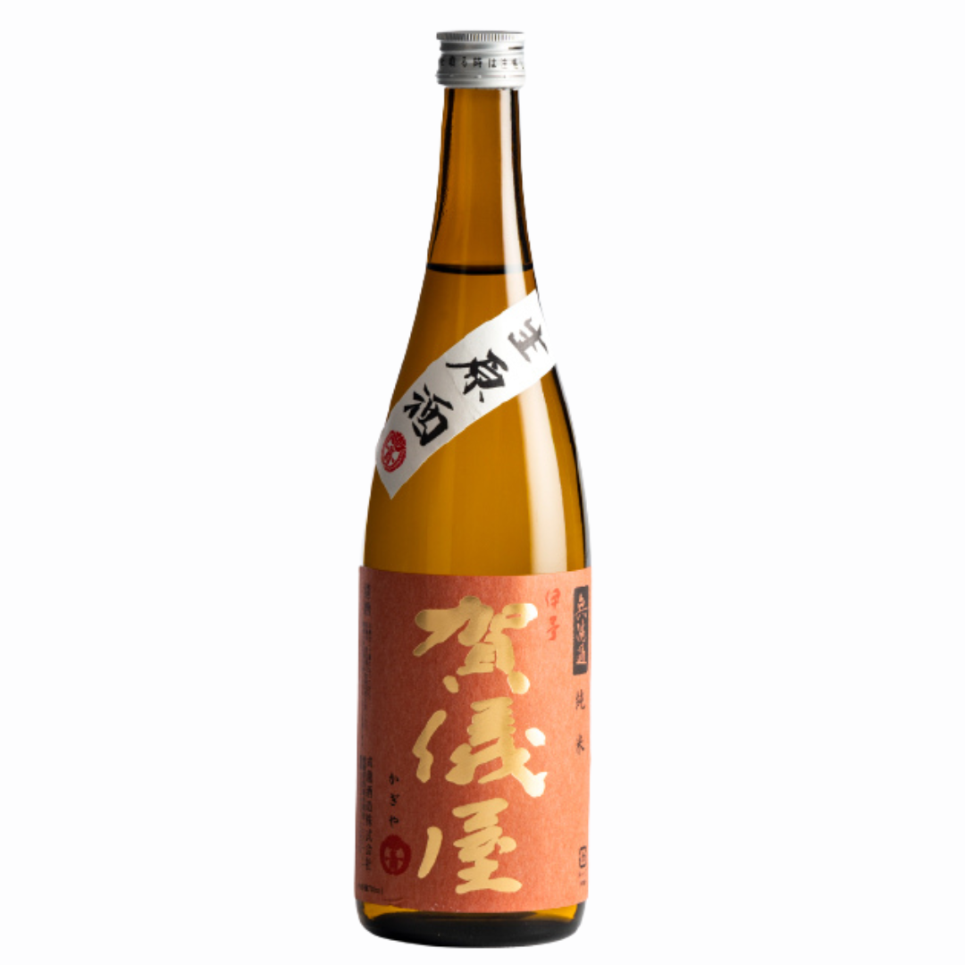 伊予賀儀屋  純米 無濾過生原酒 赤ラベル 松山三井 sake