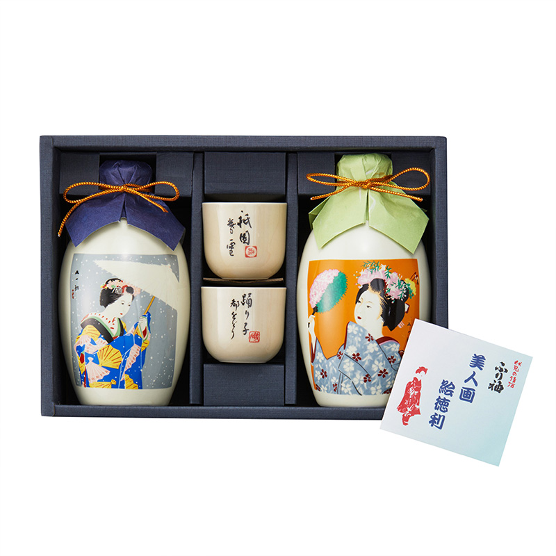 ふり袖 美人画絵徳利・踊子 sake